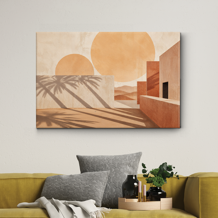 Sunset in The Desert Village