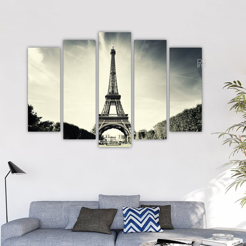 Artistic view of the Eiffel Tower