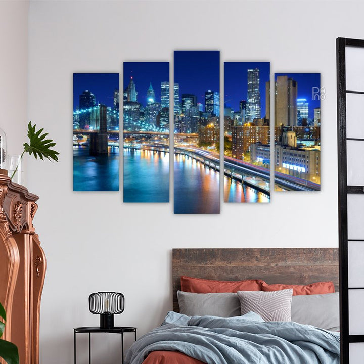 Manhattan colorful panorama