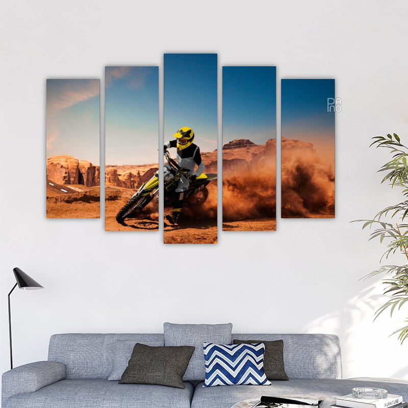 Motocross rider in action