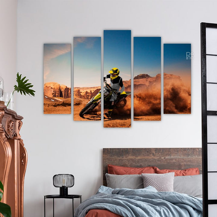 Motocross rider in action