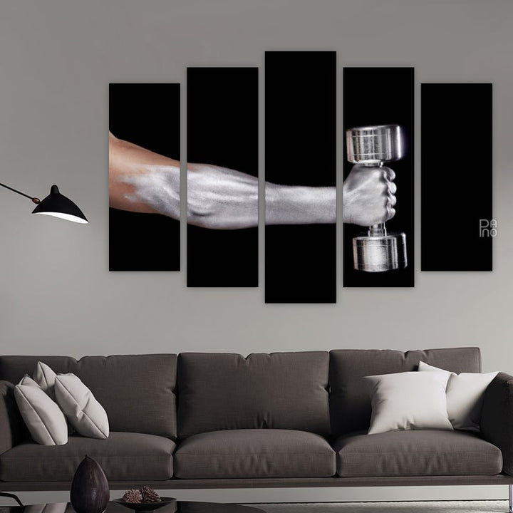 Muscular silver arm