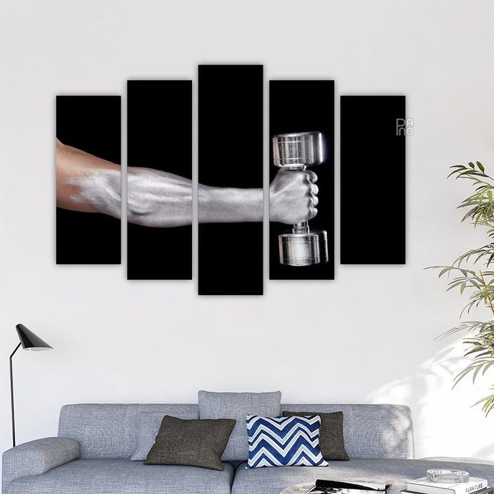 Muscular silver arm
