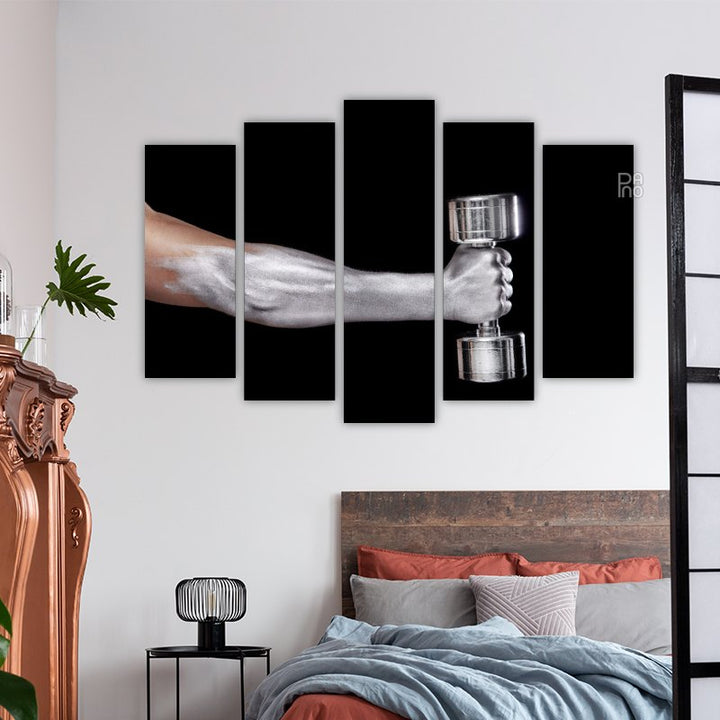 Muscular silver arm