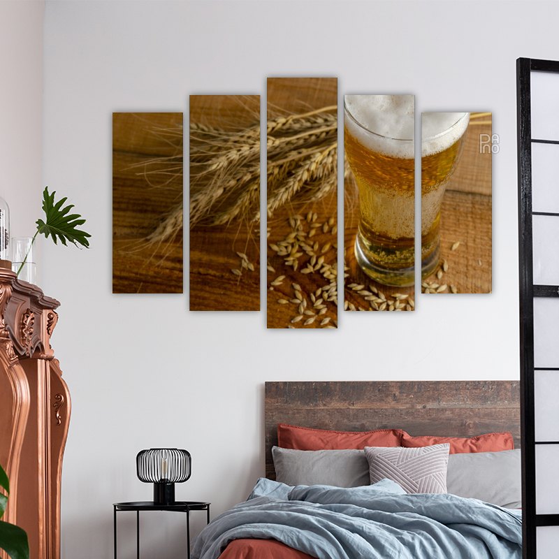 Wheat stalk and beer