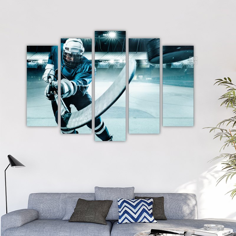 Hockey player in stadium