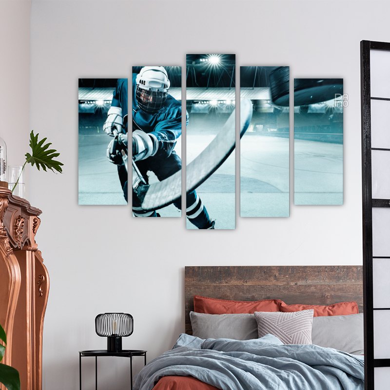 Hockey player in stadium
