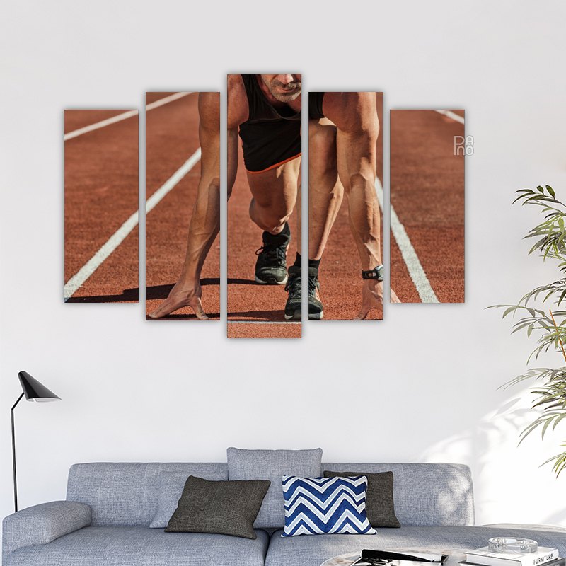 Athletic man starting jogging