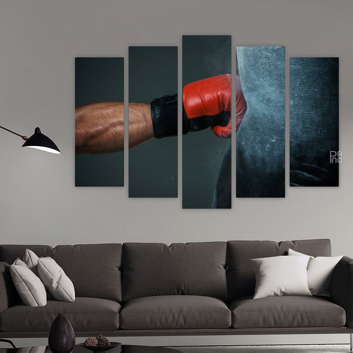 Boxer's Hand and Punching Bag