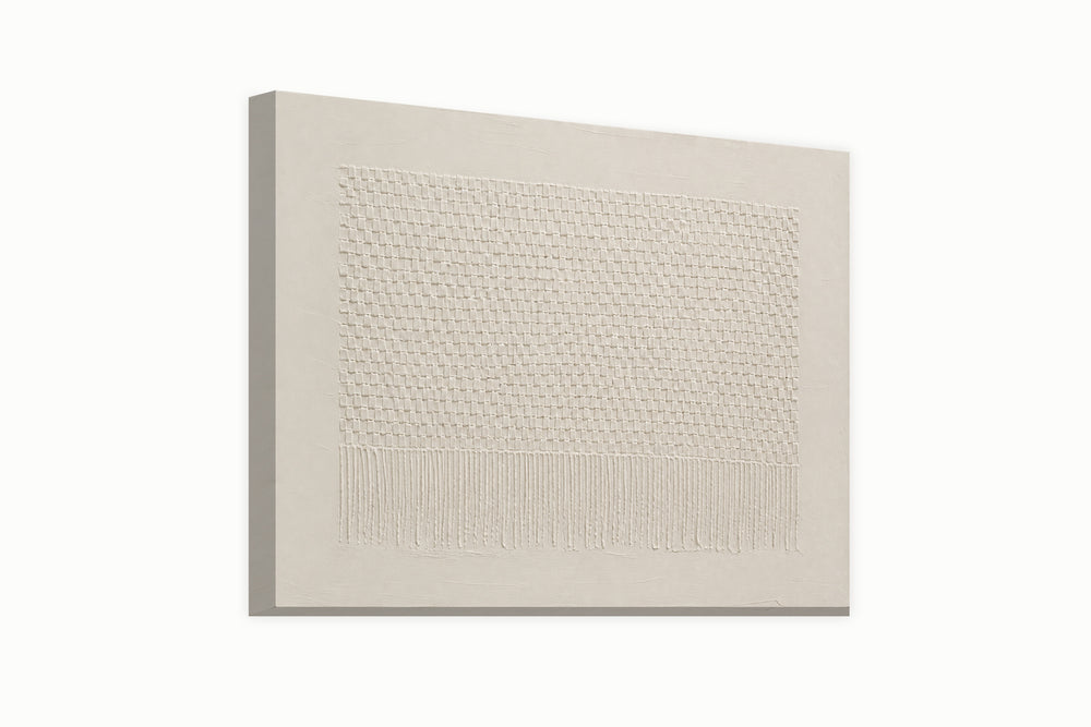 Beige textured wall art — Edition 1 – front view