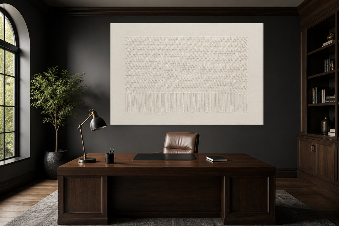 Beige textured wall art — Edition 1 – interior view 1