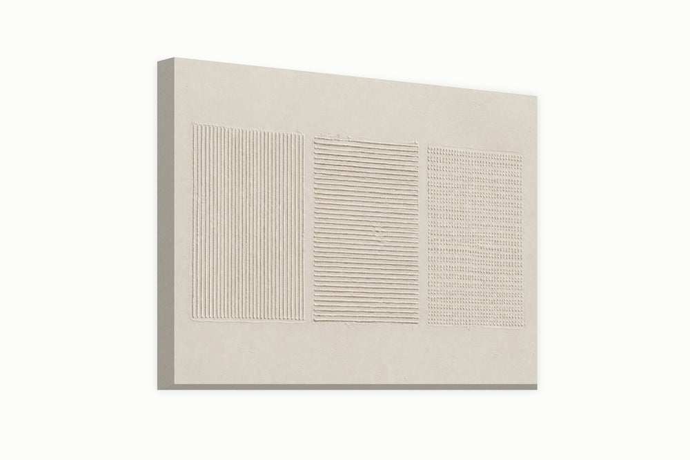 Beige textured wall art — Edition 2 – front view