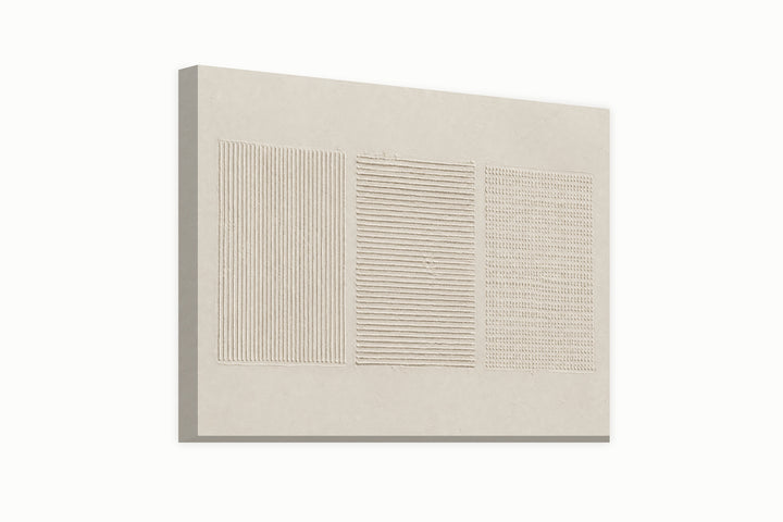 Beige textured wall art — Edition 2 – front view
