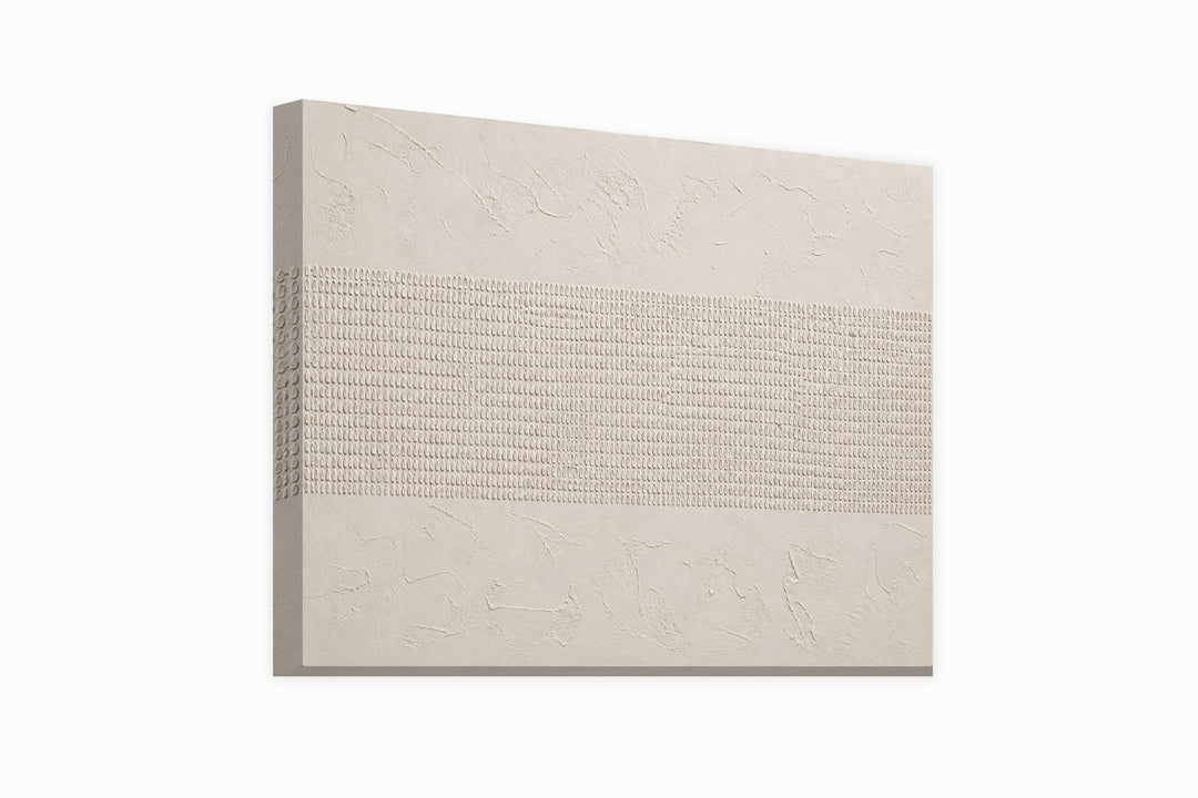 Beige textured wall art — Edition 3 – front view