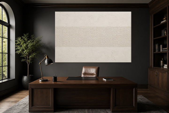 Beige textured wall art — Edition 3 – interior view 1
