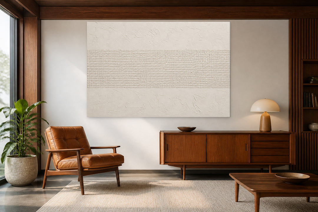 Beige textured wall art — Edition 3 – interior view 2