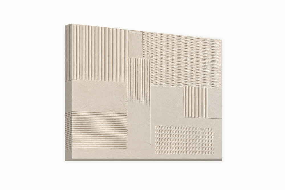 Beige textured wall art — Edition 4 – front view