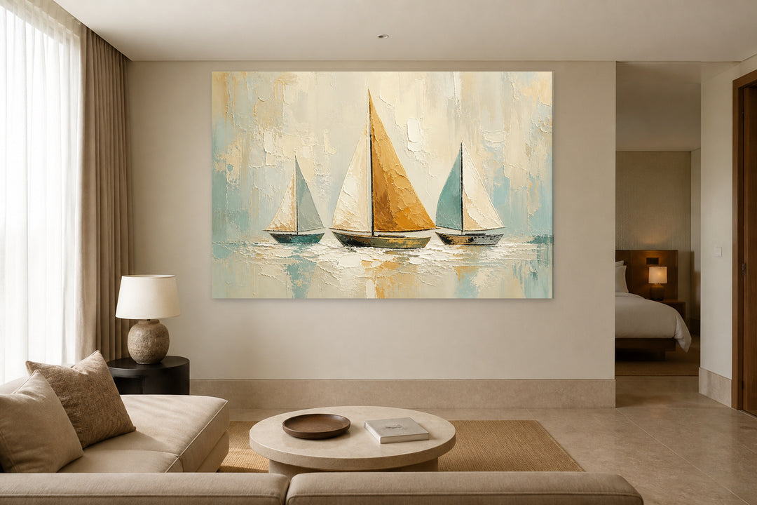 Ocher green boats — Edition 1 – interior view 3