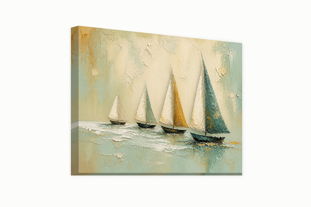 Ocher green boats — Edition 2 – front view