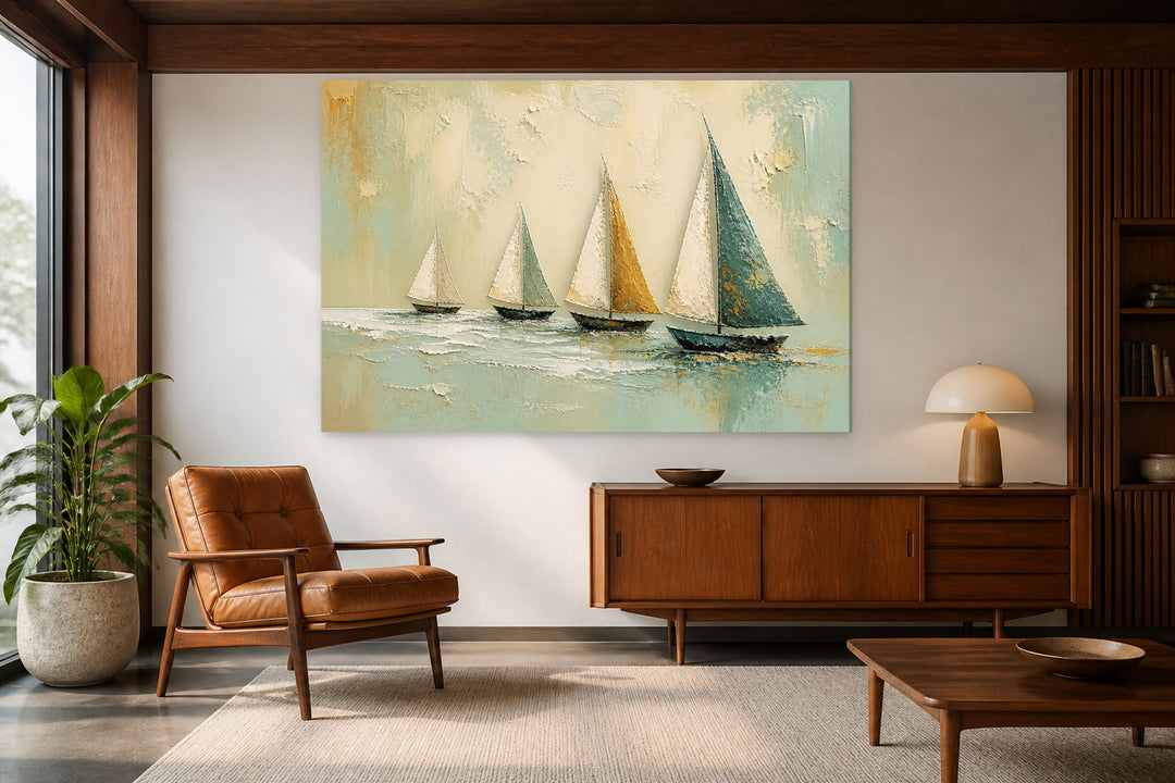 Ocher green boats — Edition 2 – interior view 2