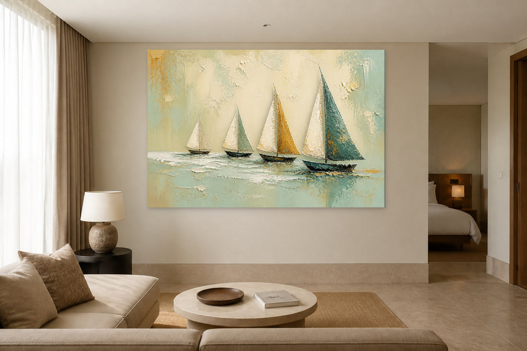 Ocher green boats — Edition 2 – interior view 3