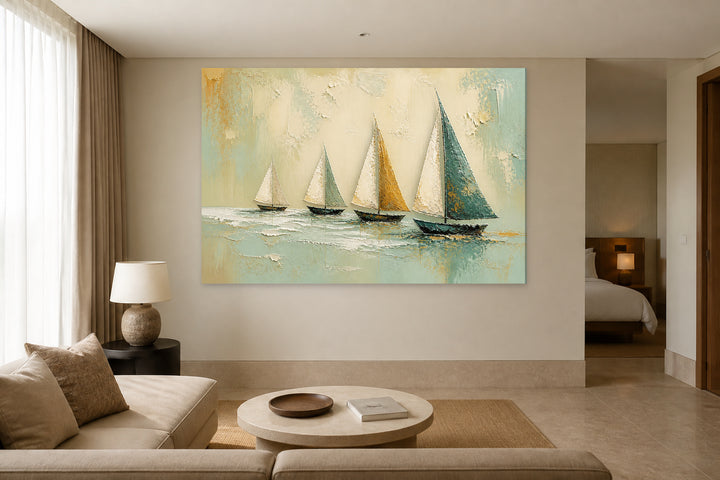 Ocher green boats — Edition 2 – interior view 3
