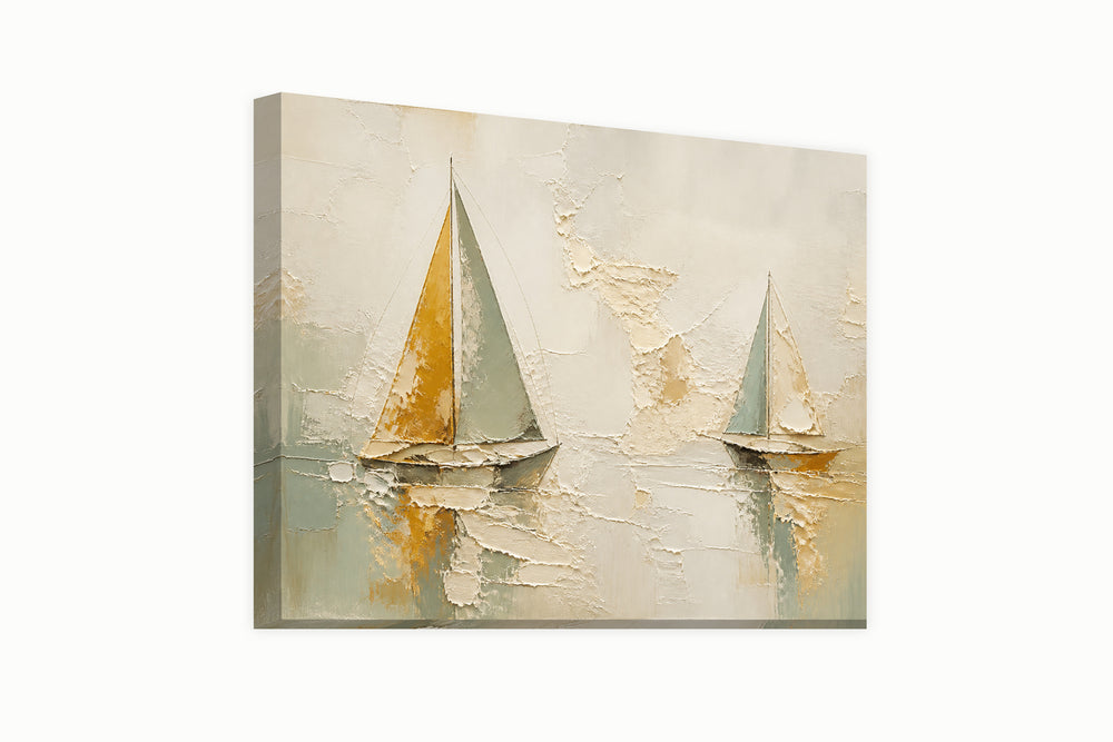 Ocher green boats — Edition 3 – front view