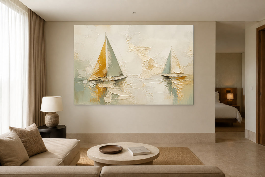 Ocher green boats — Edition 3 – interior view 3