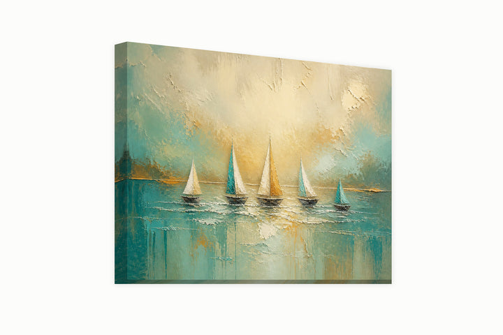 Ocher green boats — Edition 4 – front view