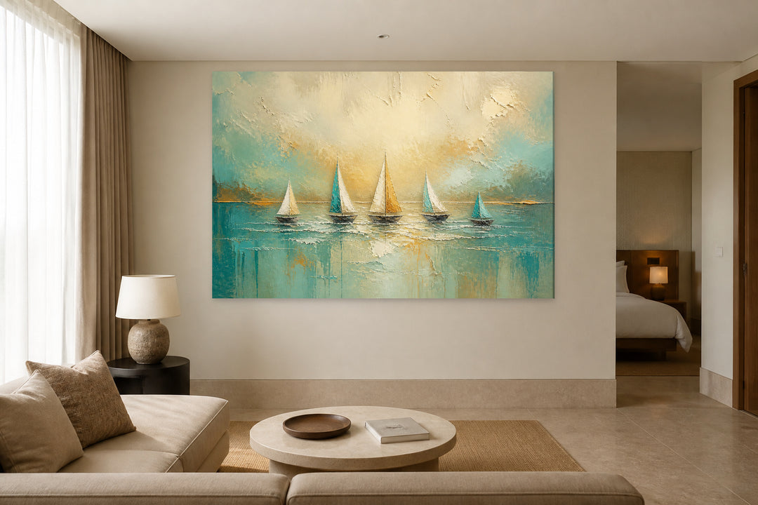Ocher green boats — Edition 4 – interior view 3