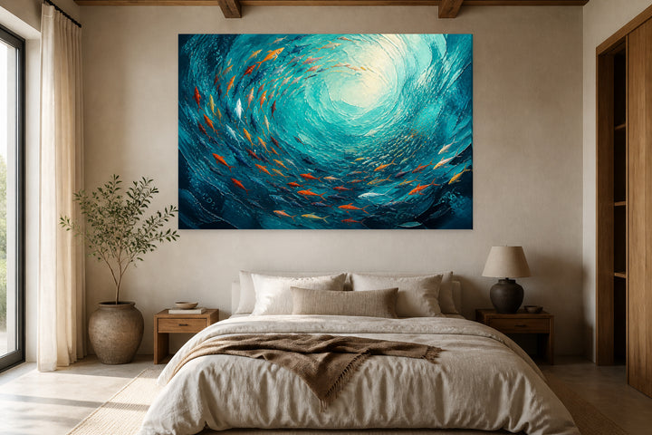 Fish on canvas – interior view 2