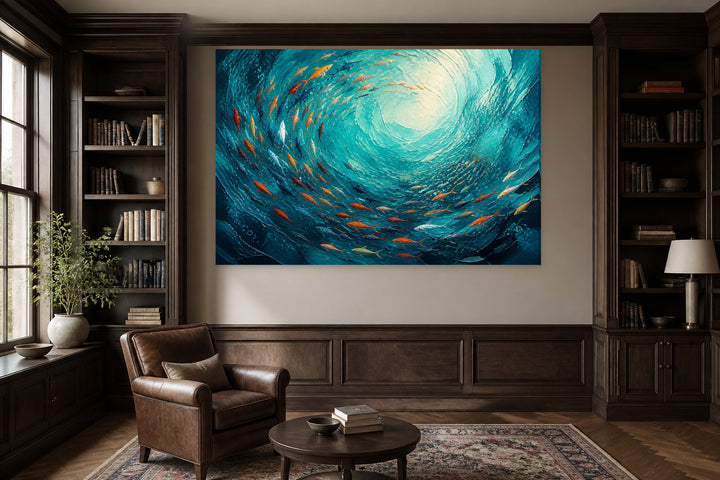 Fish on canvas – interior view 3