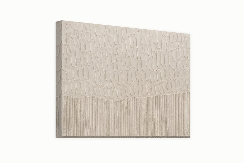 Beige testurized wall art – front view