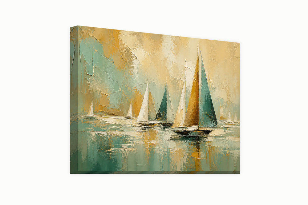 Ocher green boats — Edition 5 – front view