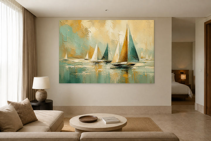 Ocher green boats — Edition 5 – interior view 3