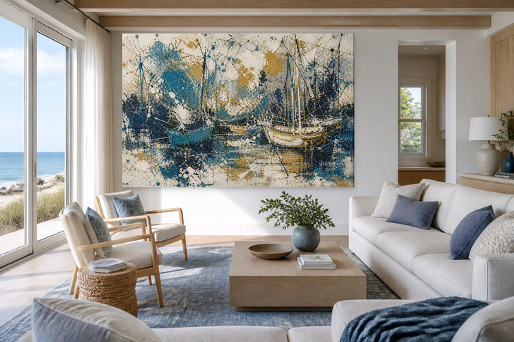 Ocher green boats — Edition 6 – interior view 3