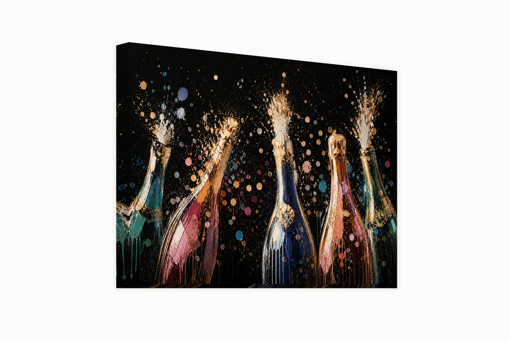Pop champagne – front view