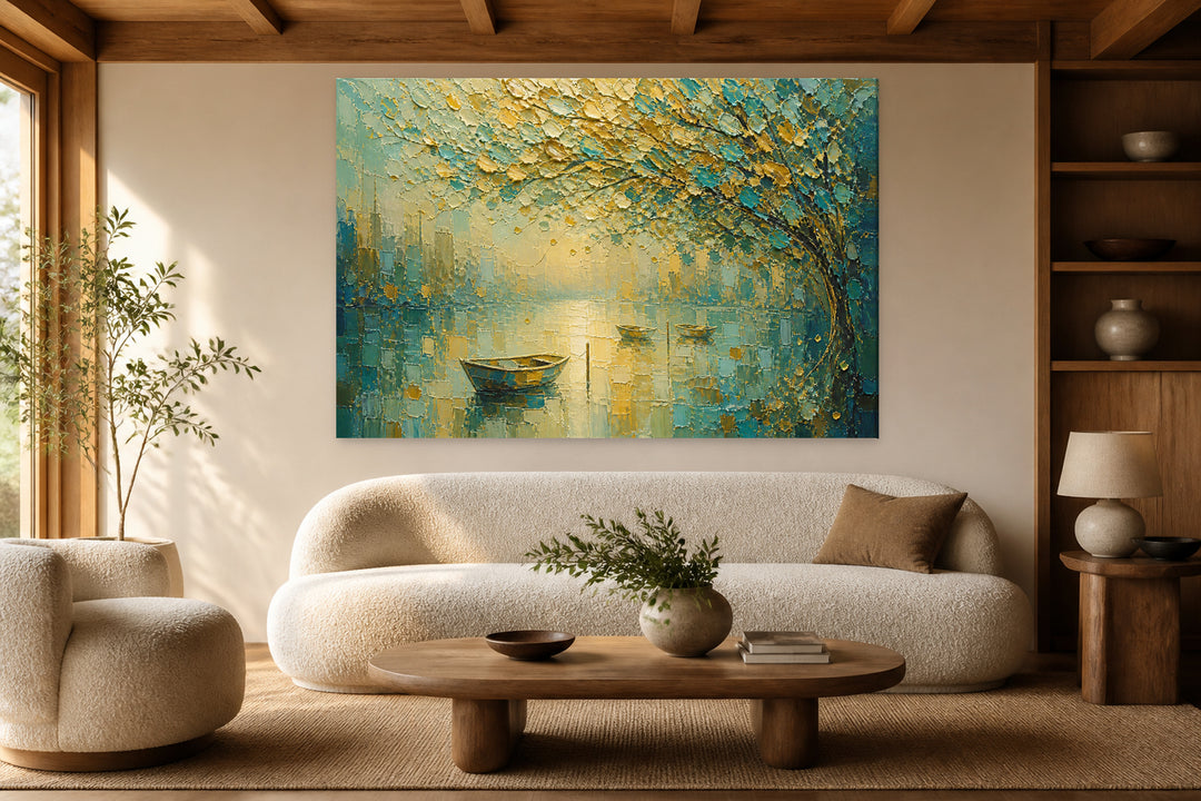 Ocher green boats — Edition 7 – interior view 1