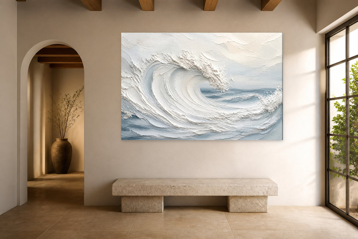 White sea wave