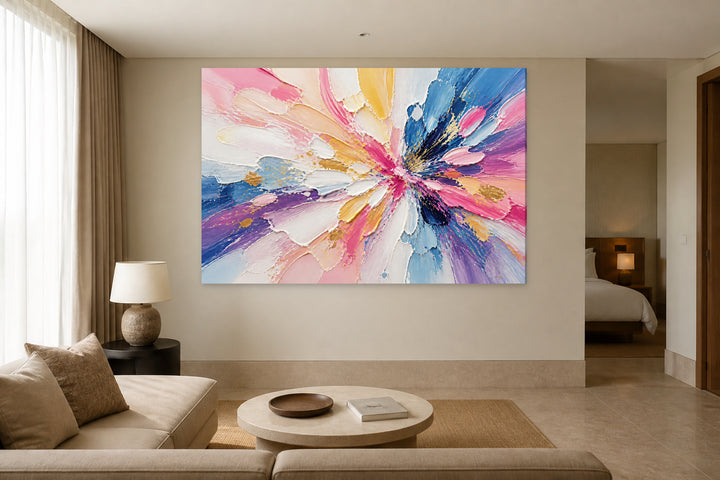 Pink, blue, white and yellow splash – interior view 3