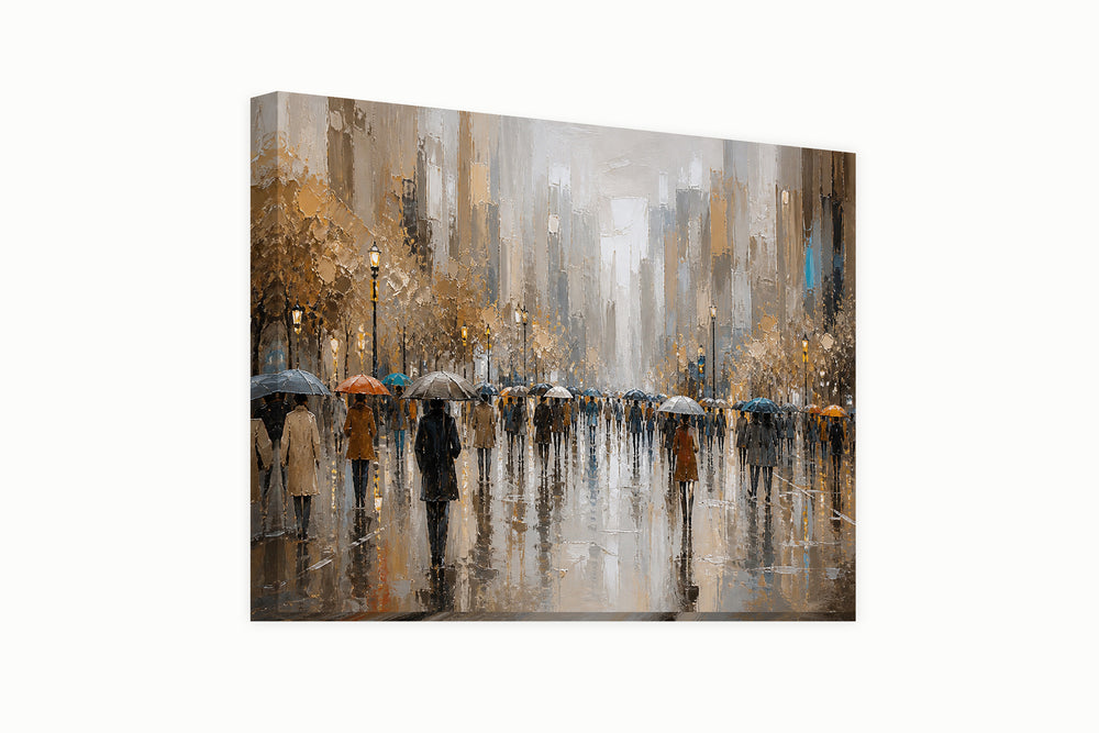 At work in the rain – front view