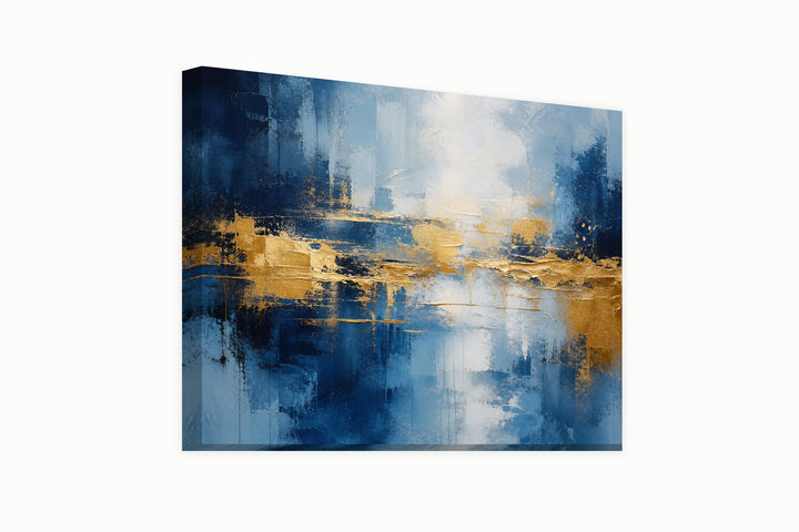 Abstract in blue gold – front view