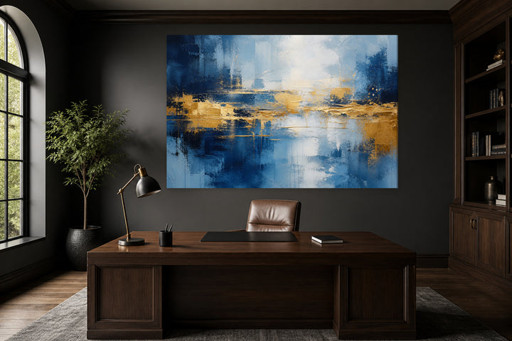 Abstract in blue gold – interior view 1