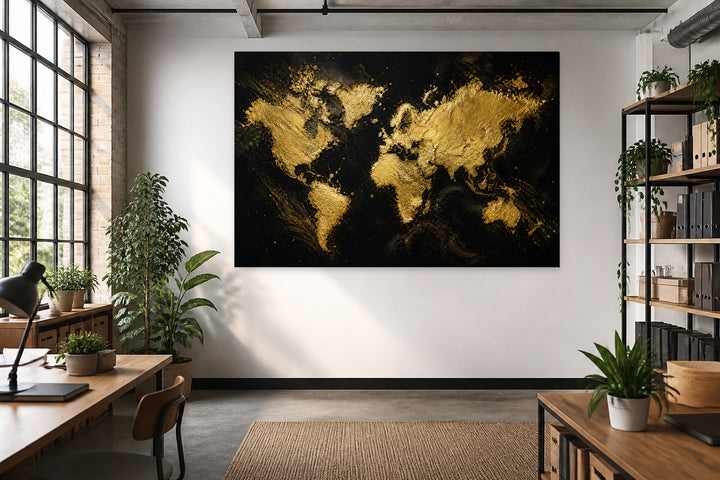 Gold World Map – interior view 3