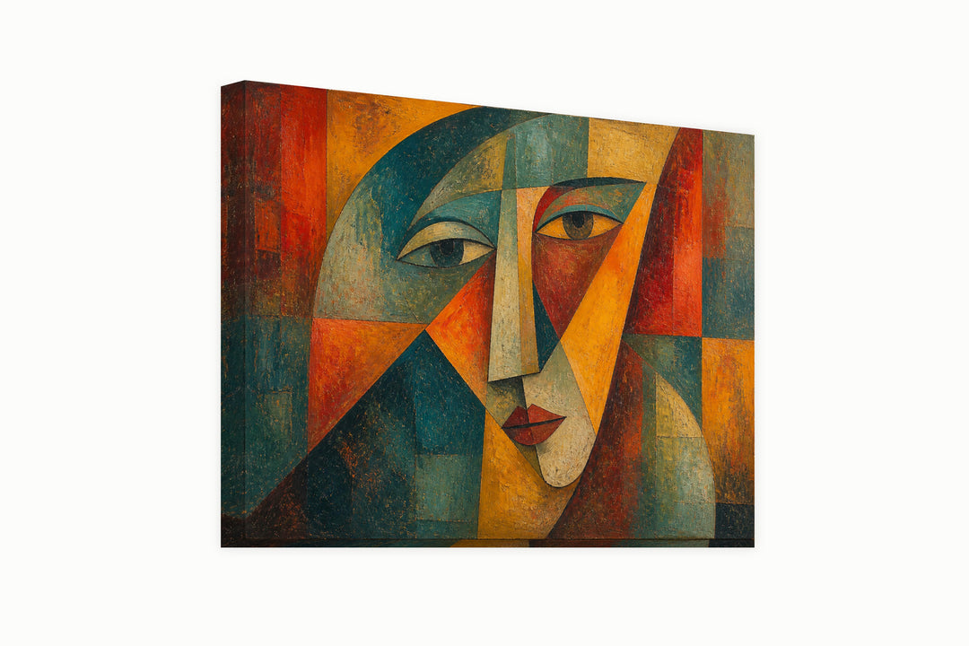 Colorful Picasso face – front view