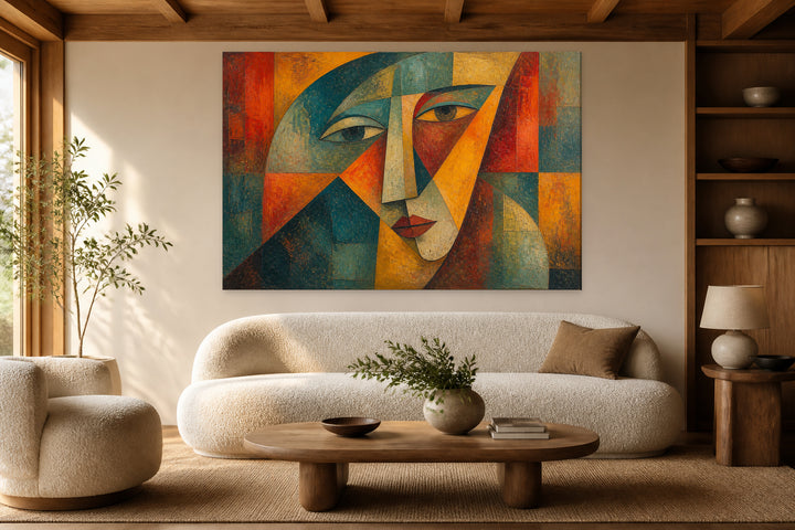 Colorful Picasso face – interior view 1