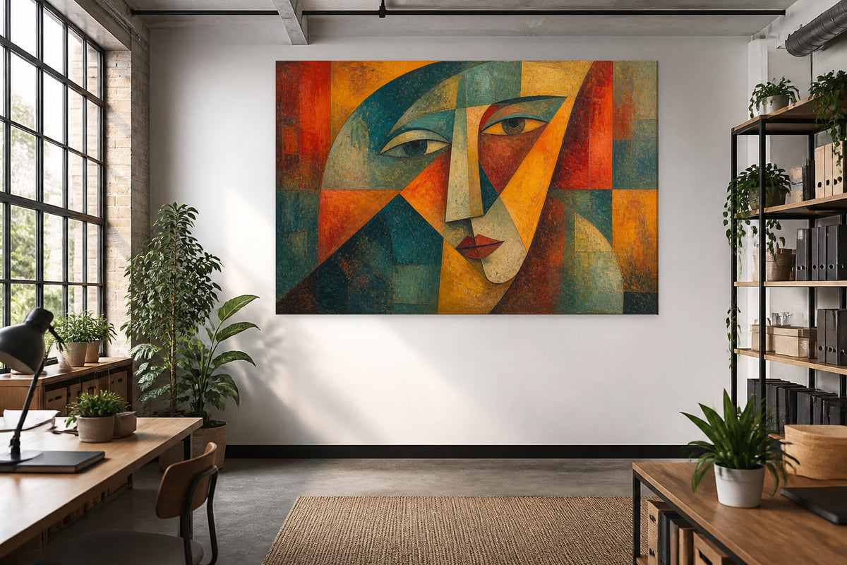 Colorful Picasso face