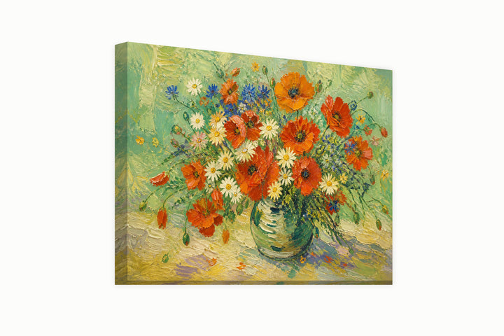 Vase with daisies and poppies - Van Gogh – front view