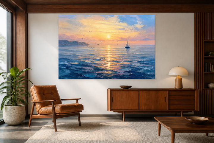Dawn, sail and seagulls – interior view 2