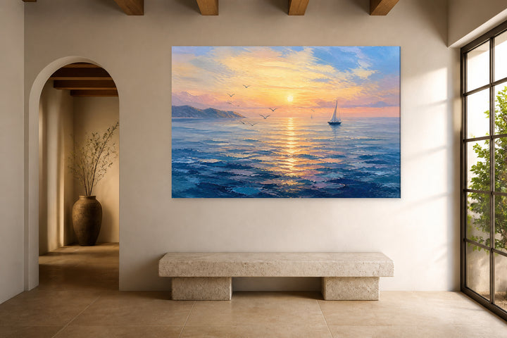 Dawn, sail and seagulls – interior view 3